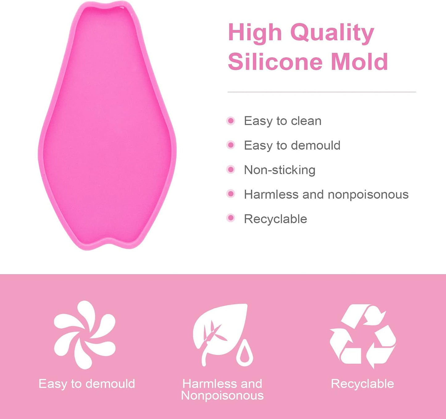 Super Shiny Papaya Geode Coaster Agate Resin Silicone Molds Epoxy Fruit Style Resin Mold, Tray Resin Casting Mold for DIY Agate Coaster, Cup Mats, Bowl Mat, Home Decoration, 6.7*3.7 Inch