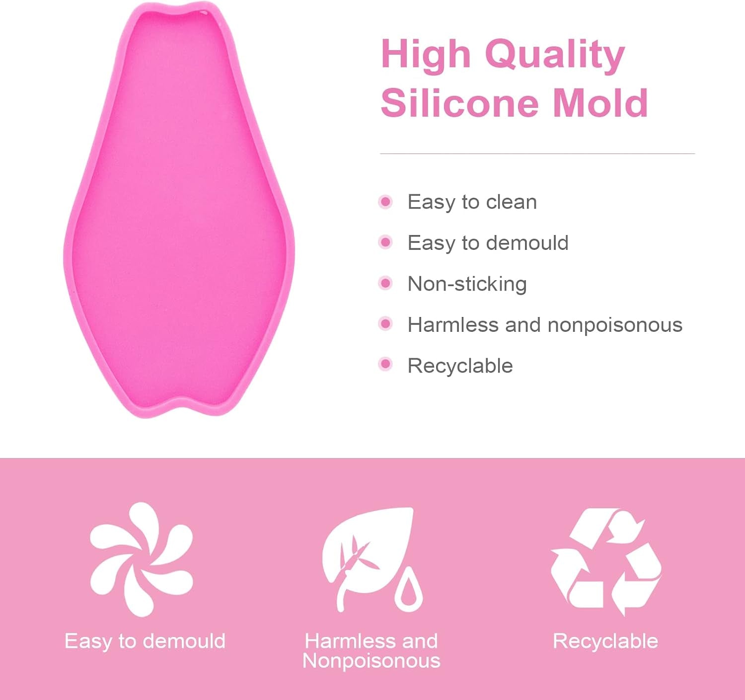 Super Shiny Papaya Geode Coaster Agate Resin Silicone Molds Epoxy Fruit Style Resin Mold, Tray Resin Casting Mold for DIY Agate Coaster, Cup Mats, Bowl Mat, Home Decoration, 6.7*3.7 Inch