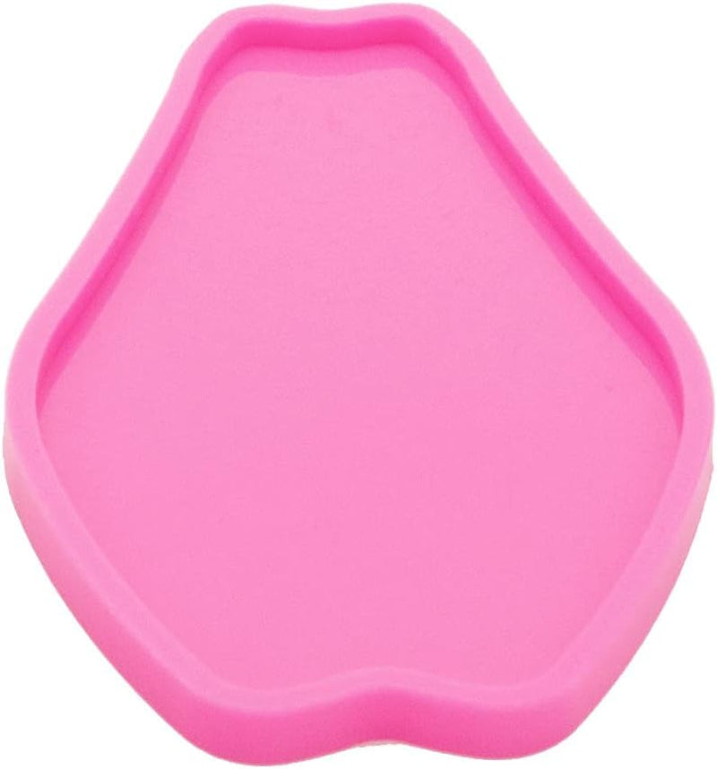 Super Shiny Papaya Geode Coaster Agate Resin Silicone Molds Epoxy Fruit Style Resin Mold, Tray Resin Casting Mold for DIY Agate Coaster, Cup Mats, Bowl Mat, Home Decoration, 6.7*3.7 Inch