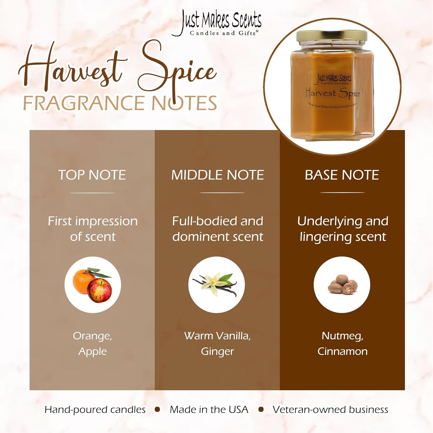 Harvest Spice Scented Blended Soy Candle | Fall Fragrance Candles | Hand Poured in the USA